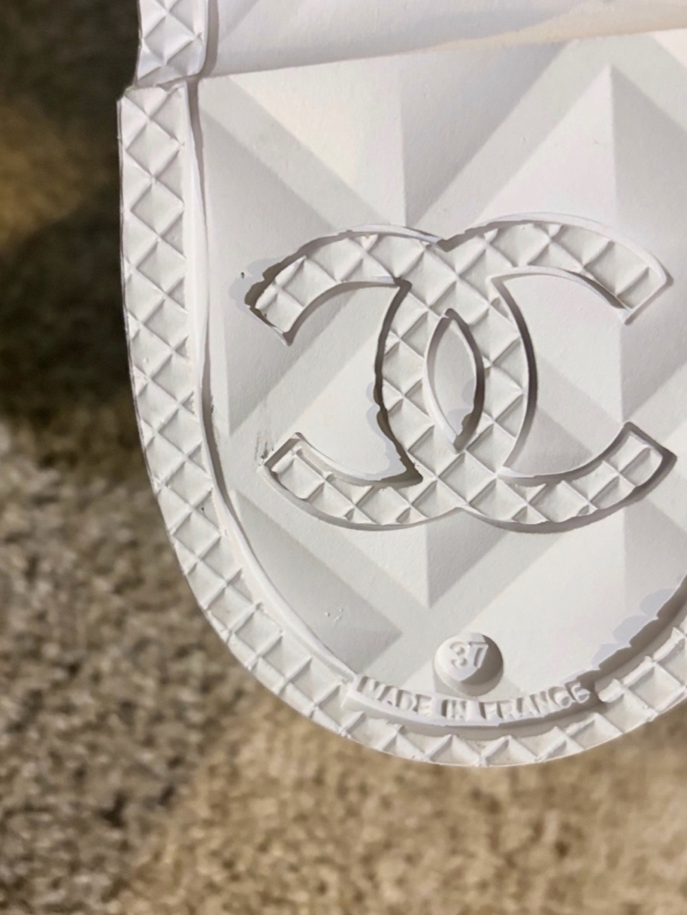 CHANEL Black and White Kids Logo Rain Boots - Picture 6 of 6